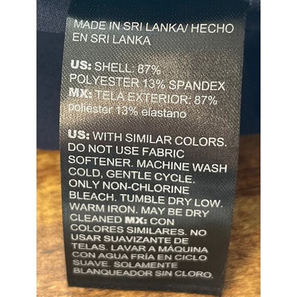 Chico's Womens Navy Blue 2.5 U.S. 14 Pockets Elastic Waist Pull On Casual Pants - Picture 5 of 7